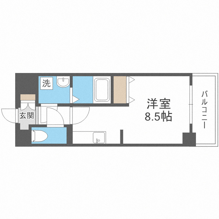 エストゥルースプラスサウス大阪の間取り