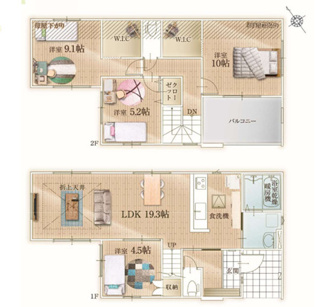 【間取り】 | 習志野市袖ケ浦四丁目　新築分譲住宅１号棟 | 習志野市袖ケ浦４丁目　１号棟　４LDK