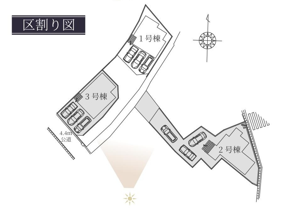 東海市名和町一番畑73の一部『仲介手数料無料』新築戸建ての区画図