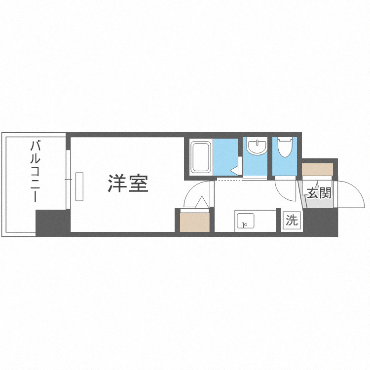エステムコート難波Ⅶビヨンドの間取り