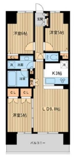 【間取り】 | エコロジー千葉みなとレジデンス | ※同物件・同タイプの写真です。