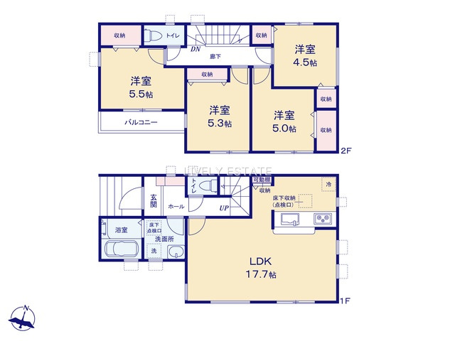 草加市金明町 新築分譲住宅の間取り