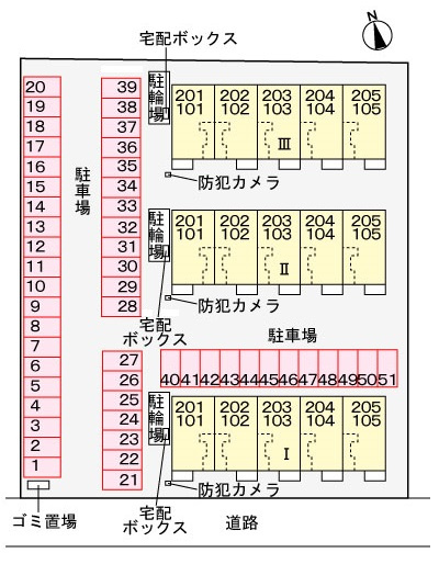 カーサリザイヤⅠの区画図