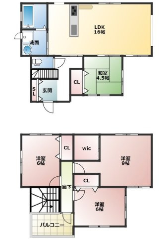 【間取り】 | 姫路市御国野町御着　中古戸建 | 4LDK＋WICです。