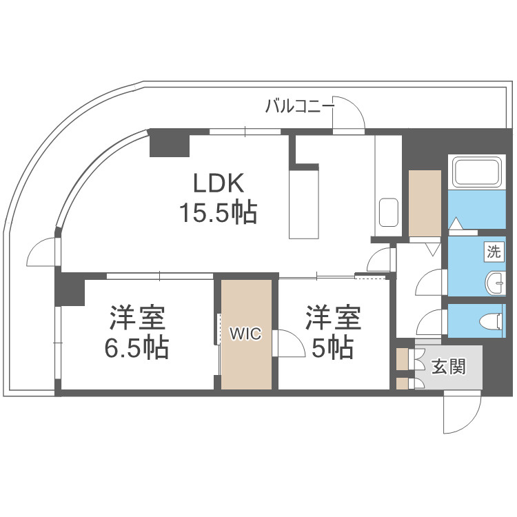 大阪市北区国分寺２丁目の賃貸マンションの間取り