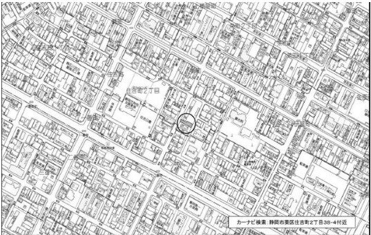 売土地　静岡市葵区住吉町の地図