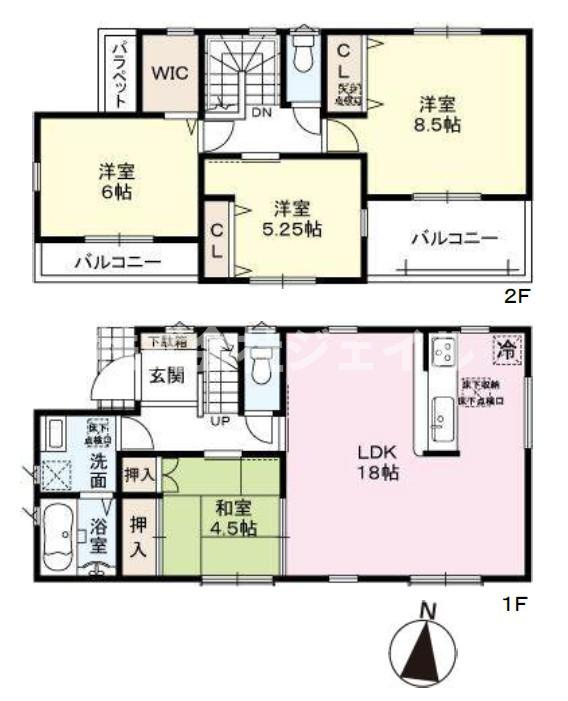 新築戸建　京地４丁目の間取り