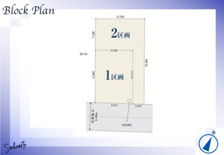【区画図】 | 越谷市大房条件なし土地