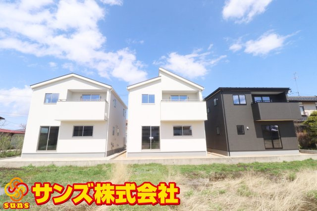 郡山市大槻町字前畑　　　2号棟　　　小山田小学校、大槻中学区　の外観パース|北西側から見た外観ＣＧパース