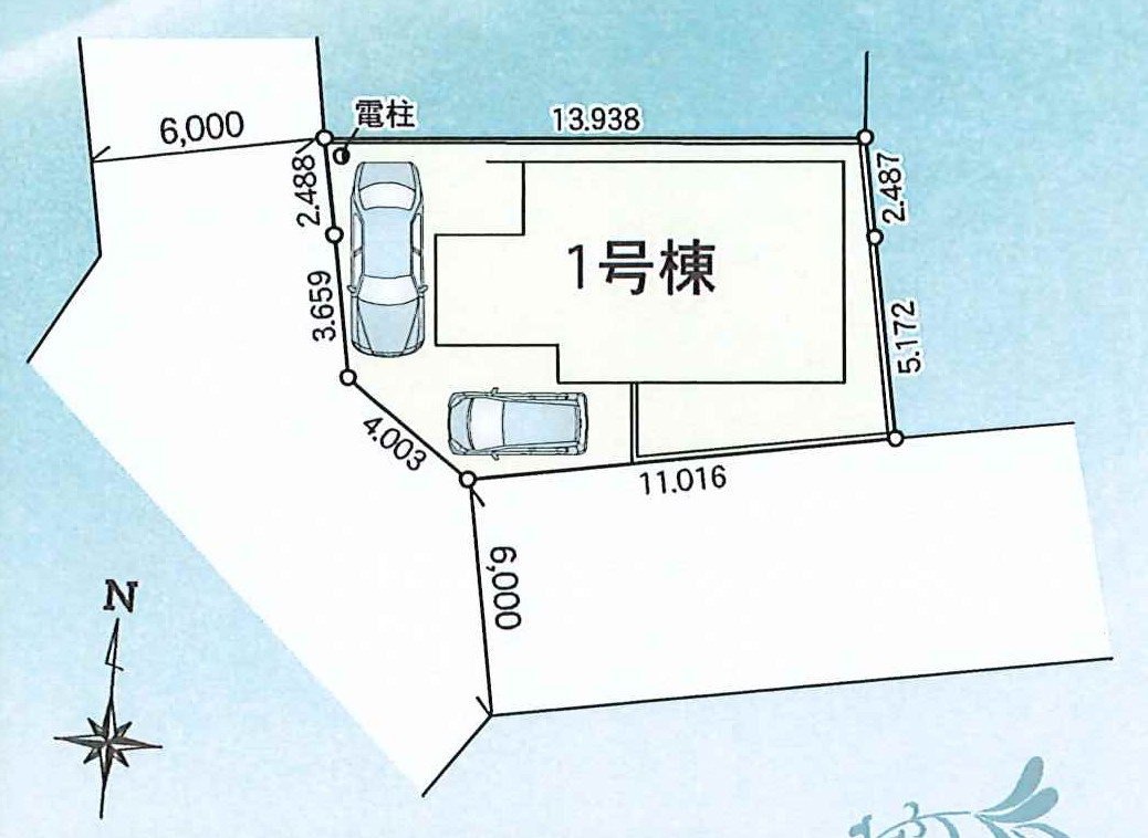 前橋六供町1丁目の区画図