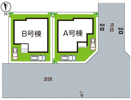 明石市大久保町高丘　新築一戸建ての区画図|全2区画
