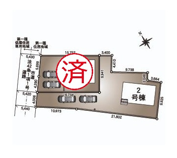 境町第5　新築戸建　2号棟の区画図
