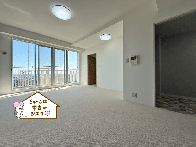 【三井不動産旧分譲タワーマンション】パークタワー台原の居間・リビング