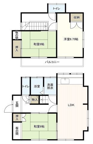 【間取り】 | 鉾田市上幡木　中古戸建