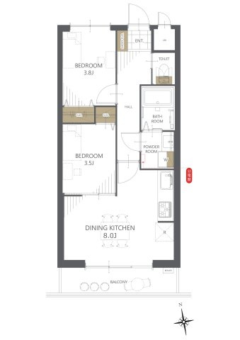 【間取り】クオリティ大山 