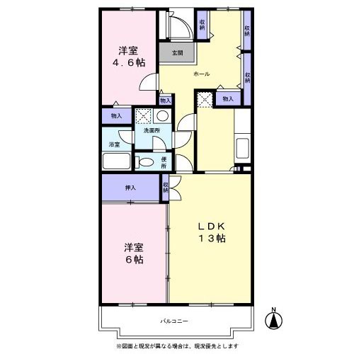 サンモールパレスＢ棟の間取り