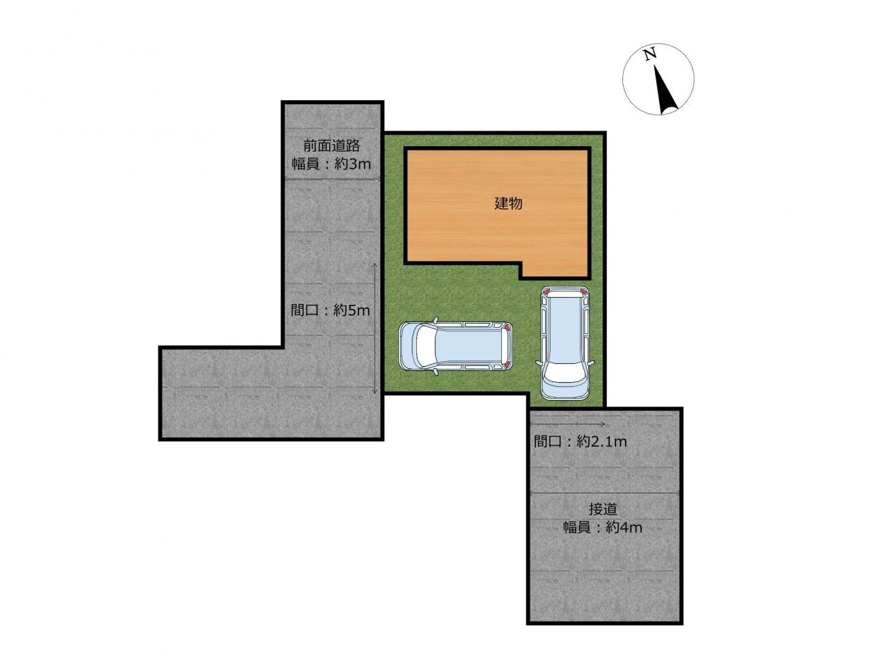 高知市鴨部２丁目　中古戸建の土地図