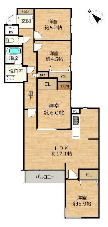 【間取り】 | オリンピア月寒公園弐番館