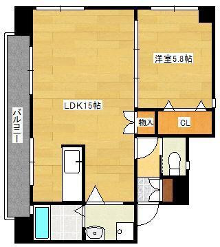 ロイヤルタワー花畑駅前の間取り