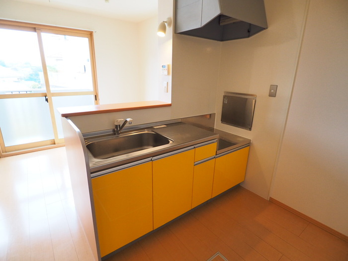 川崎市麻生区黒川のアパートのキッチン