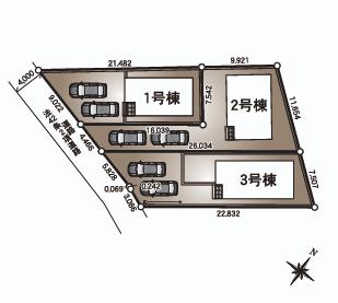 古河市諸川第9　新築戸建　3号棟の区画図