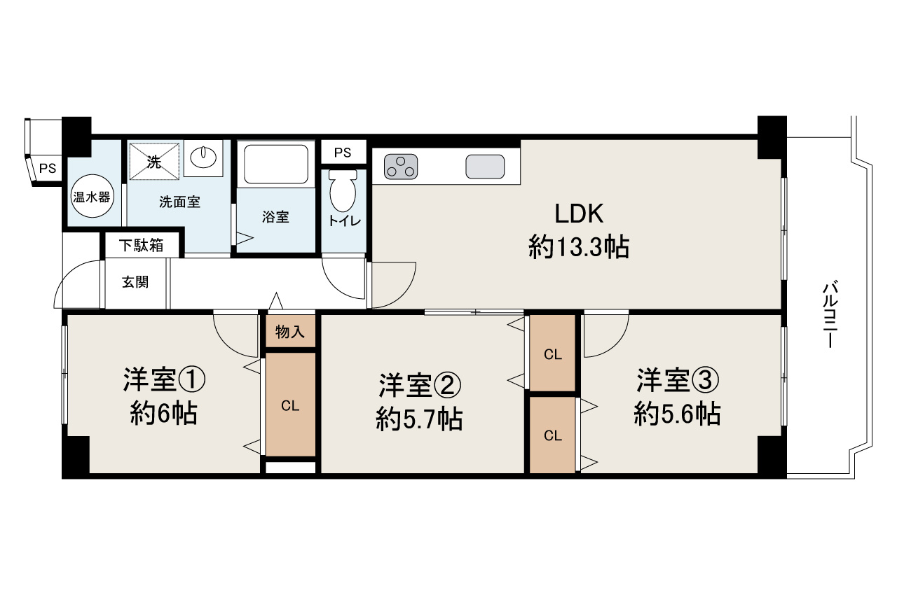 ローレルハイツ東天美の間取り