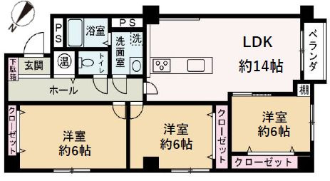 【間取り】 | 琴似セントラルハイツ