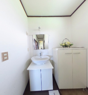 茨城県鉾田市　一棟アパートの独立洗面台