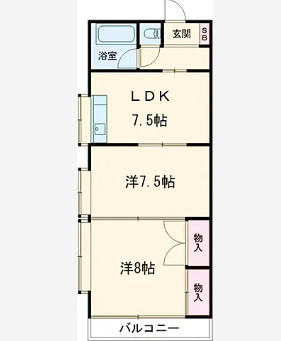 茨城県鉾田市　一棟アパートの間取り