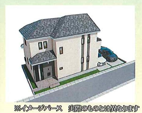 越谷市袋山　新築戸建の外観パース