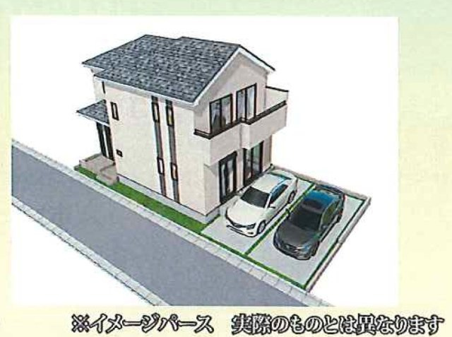 越谷市袋山　新築戸建の外観パース