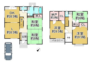 【間取り】 | 川西市緑台1丁目8の73　中古一戸建て