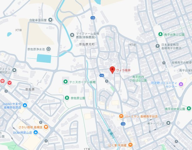 ヴィラサカイの地図