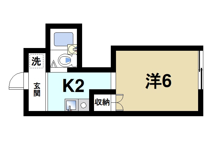 ジョイフル敷島の間取り|学生の一人暮らしにちょうど良い間取りです