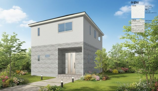 クレイドルガーデン貝塚市澤第５の外観パース|南西側外観パース