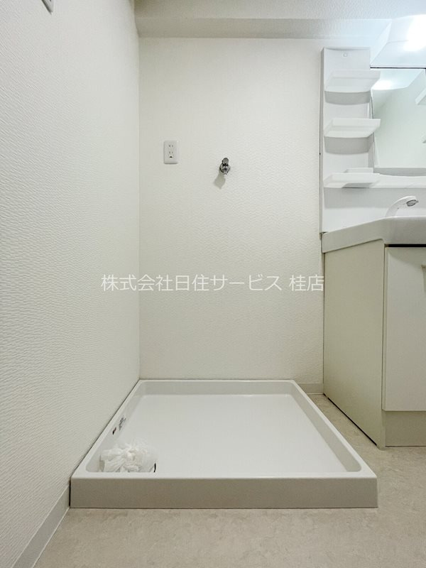 メイゾン桂東の洗面所|洗濯機置き場