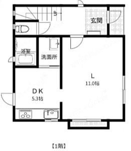 【間取り】 | 殿山町戸建 | 1F：41.81㎡、2F：43.47㎡