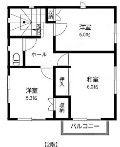 【間取り】 | 殿山町戸建 | 1F：41.81㎡、2F：43.47㎡