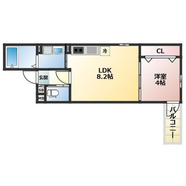 ALEGRIA北助松Southの間取り