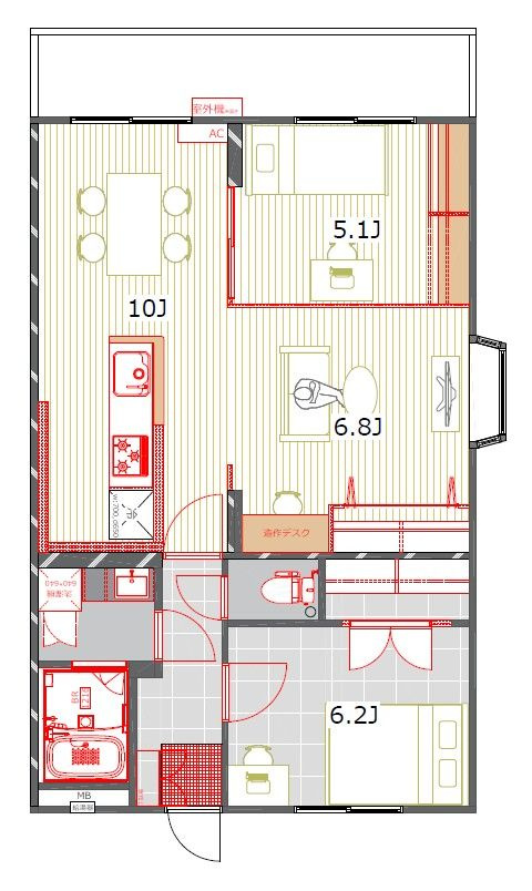 ヴィバーチェ大橋南の間取り|※図面と現況が異なる場合は現況優先になります。
