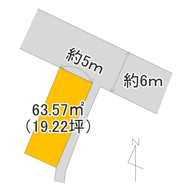 売土地　中央区雄踏町宇布見の土地図|前面道路6ｍの開放感ある立地。