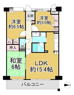 【間取り】 | サニーフラット川西緑台　8階