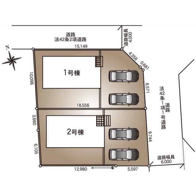 クレイドルガーデン下野市下石橋第３　新築一戸建の区画図