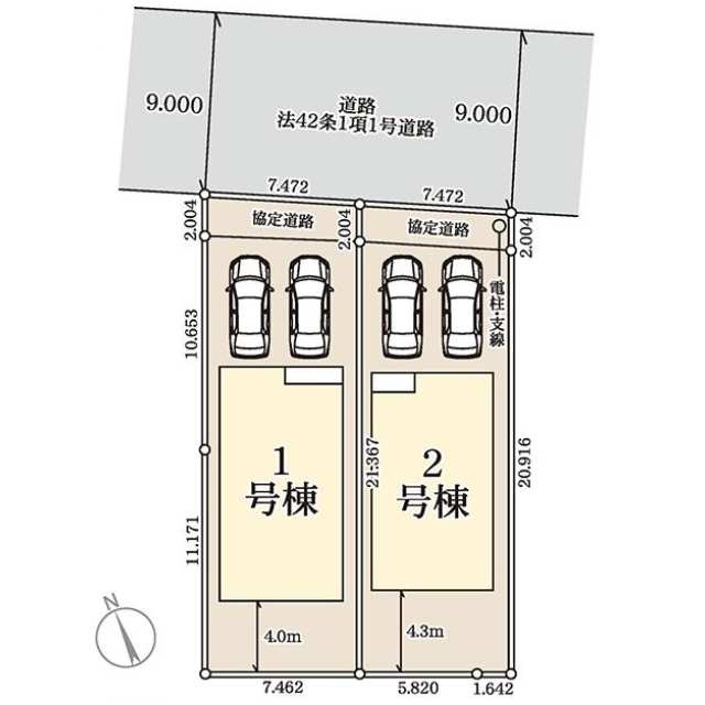 リーブルガーデン第6下野小金井　新築一戸建ての区画図
