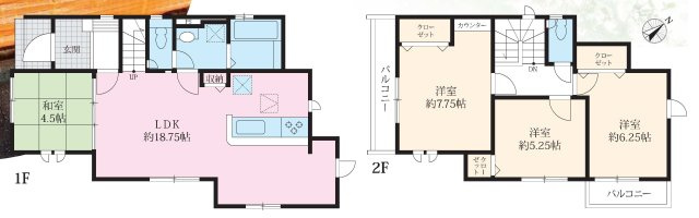 【横浜市瀬谷区下瀬谷3丁目6-24新築戸建て】★仲介手数料無料★（瀬谷さくら小学校・下瀬谷中学校）の間取り