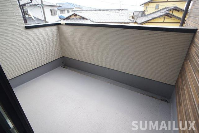 熊本市東区沼山津１期１号棟のバルコニー