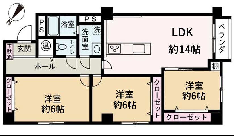 琴似セントラルハイツの間取り