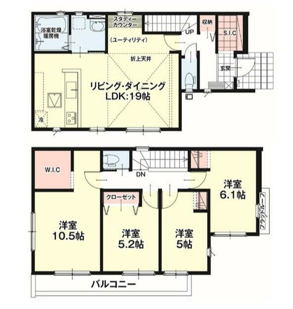熊本市南区御幸西１期２号棟の間取り