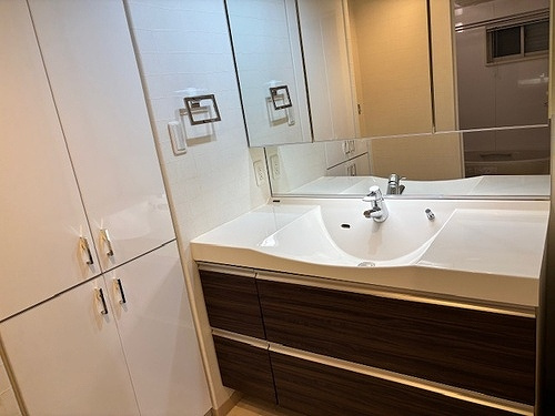 アルファガーデン城山公園の洗面所|スペースが確保できる洗面所です