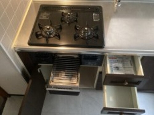 ライオンズマンション徳島富田橋の設備|ガスコンロ※工事完了後／2025年12月の写真